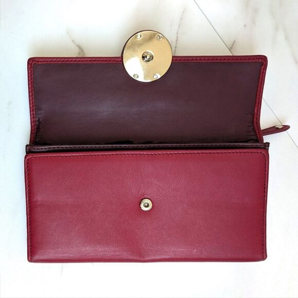 Coach Burgundy Signature Large Fold Wallet - Picture 6 of 16